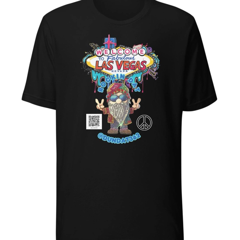 Rockin Dat @Dundat362 Las Vegas Graphic  T-Shirt - Black